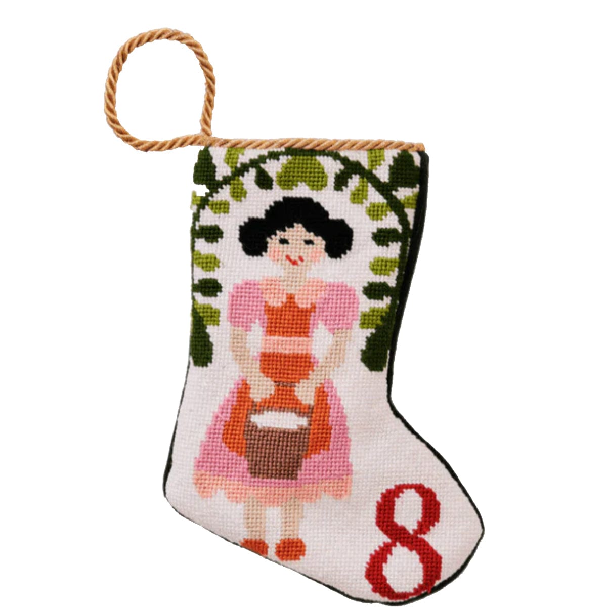 12 Days - 8 Maids a Milking Bauble Stocking