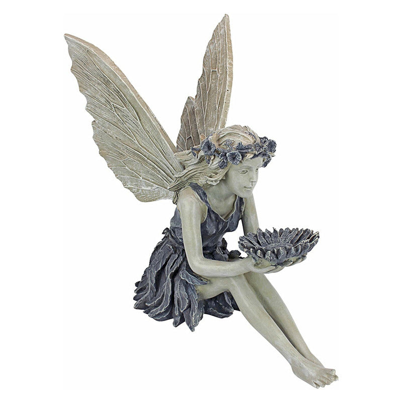 Fairy Sitting Garden Statue Ornament Decoration