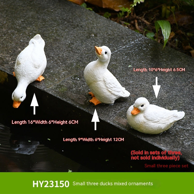 Pool Duck Resin Decorations Outdoor Garden Landscape