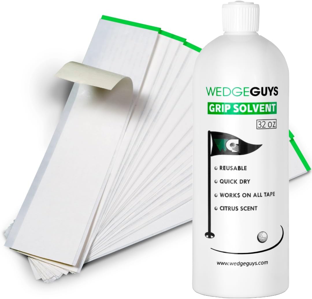 Wedge Guys Professional Golf Grip Tape 2" x 10" Solvent Activated Double Sided Adhesive Strips for Regripping Golf Clubs