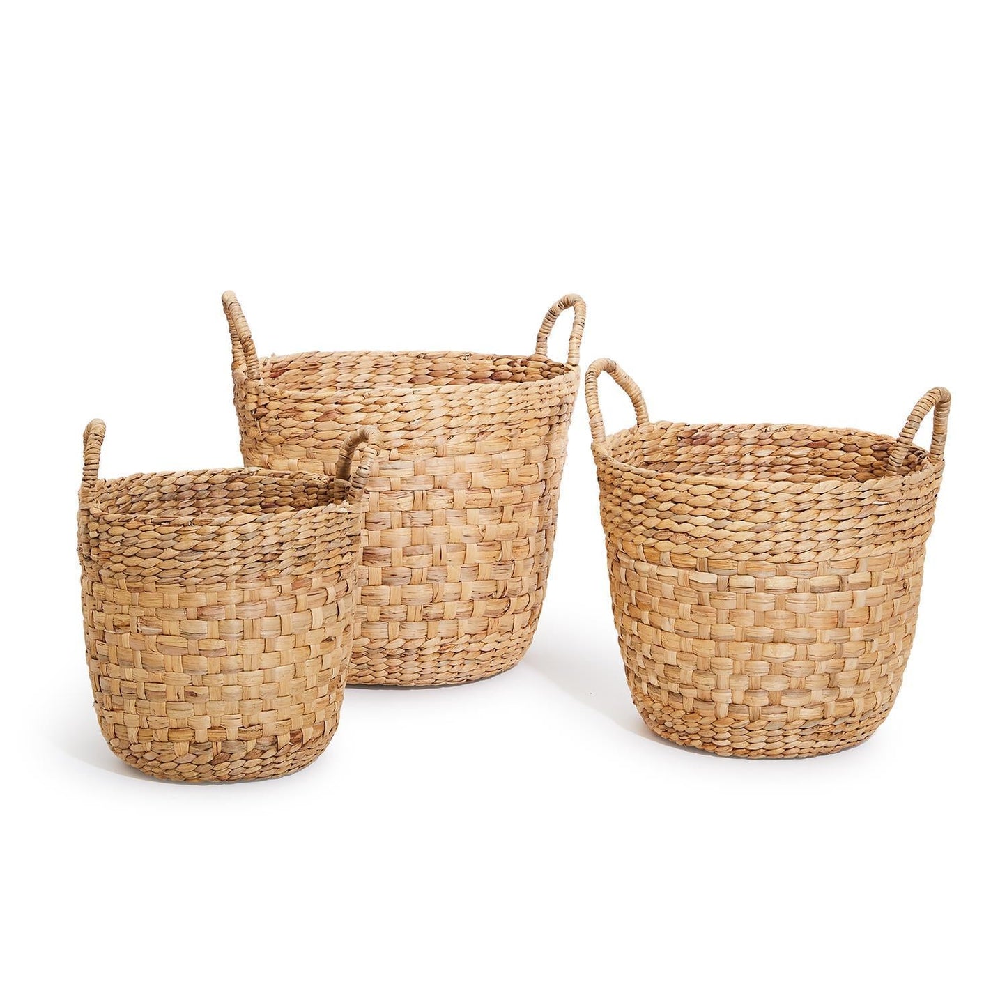 Natural Flat Weave Hand-Crafted Baskets