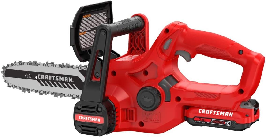 Craftsman V20 Mini Chainsaw, 10 inch, Battery and Charger Included - $90