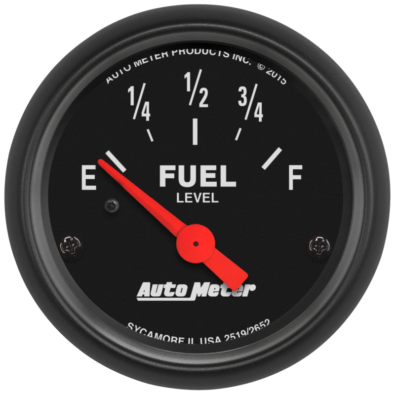 Autometer Z-Series Gauge Fuel Level 2 1/16in 73e To 10f Electric Universal | 2652