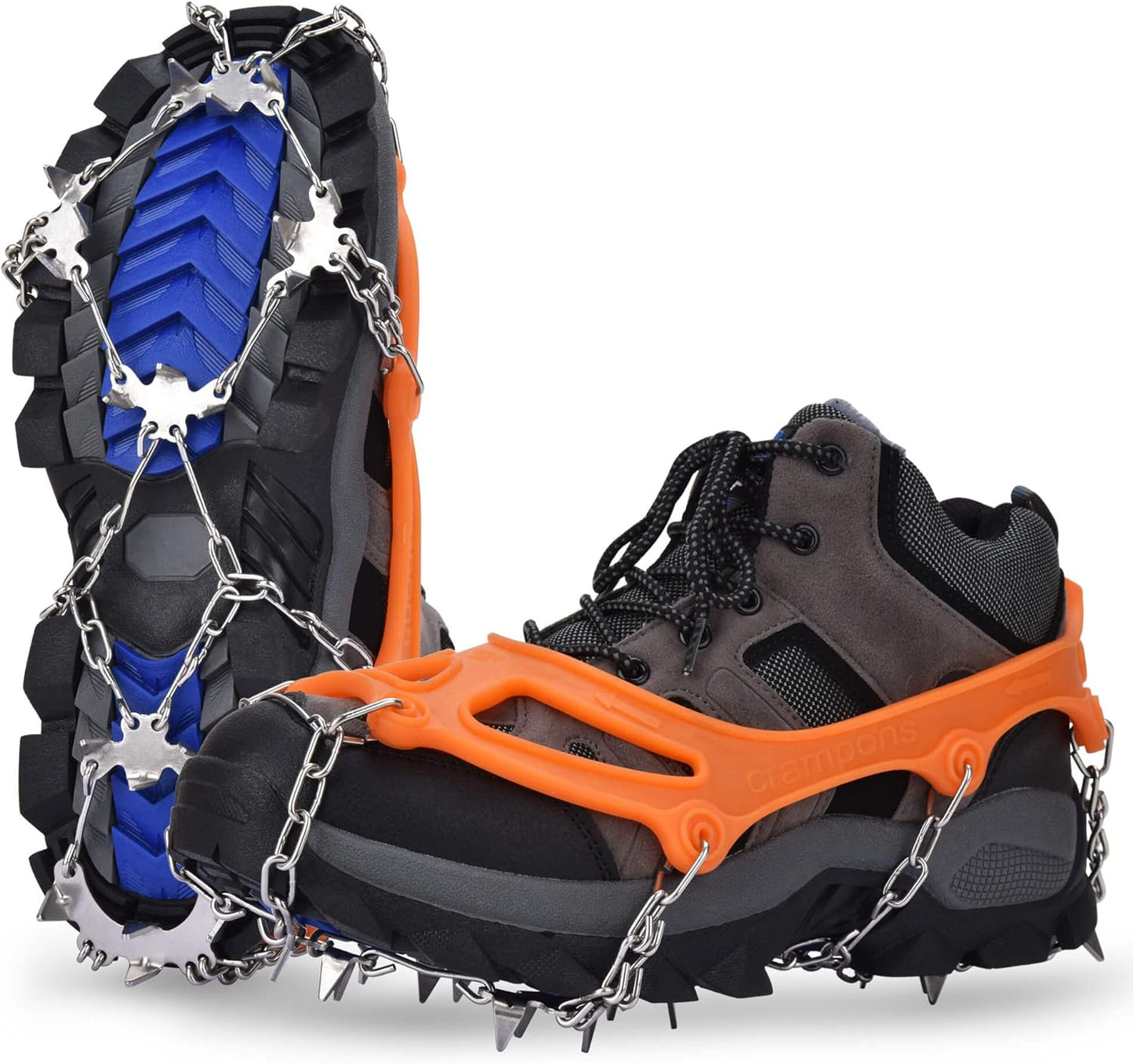 Ice Snow Grips Over Shoe/Boot Traction Cleat Spikes Anti Slip Footwear