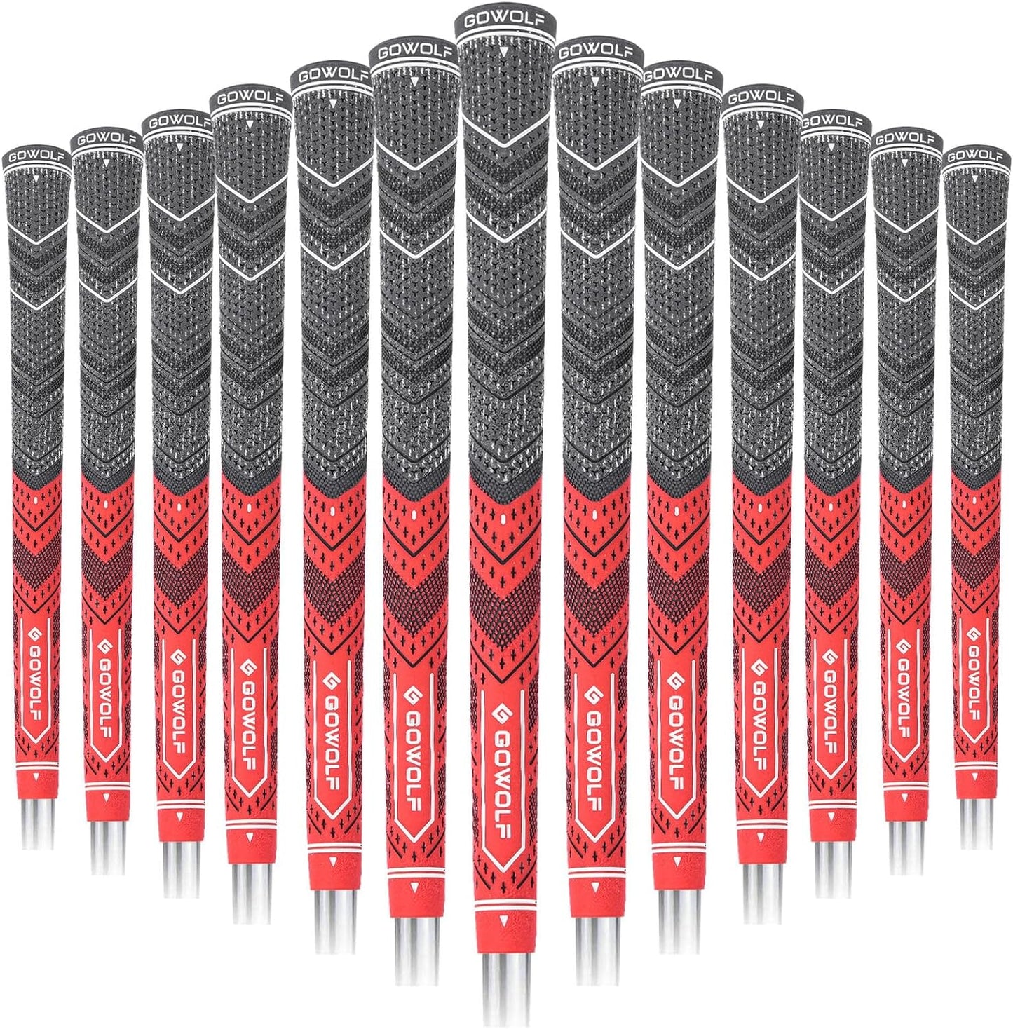 Golf Grip 13 Pack Cord Rubber Multi-compound Golf Driver Irons Club Grips with 15pcs Free Tapes