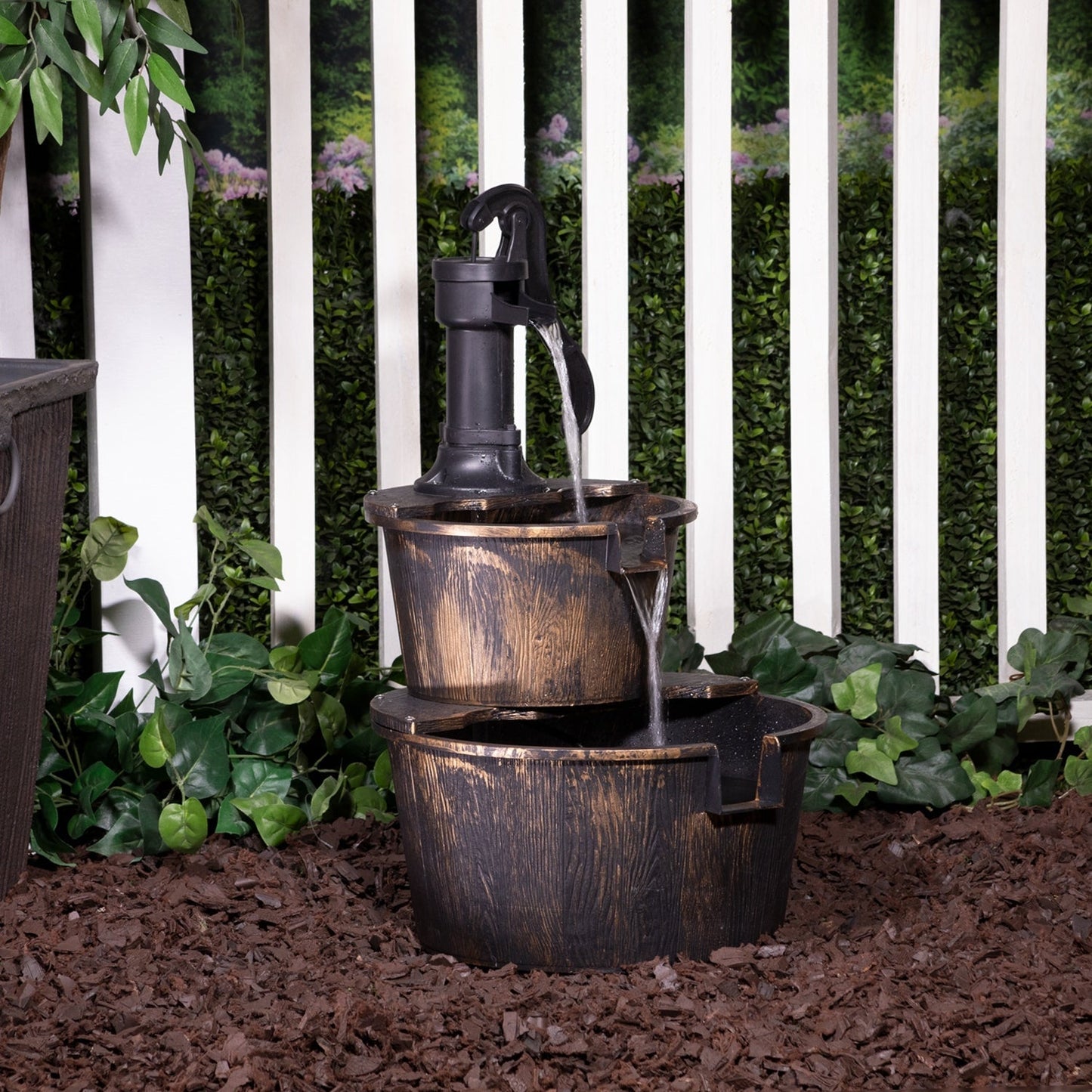 Plastic 27" Double-tier Pump & Barrel Fountain