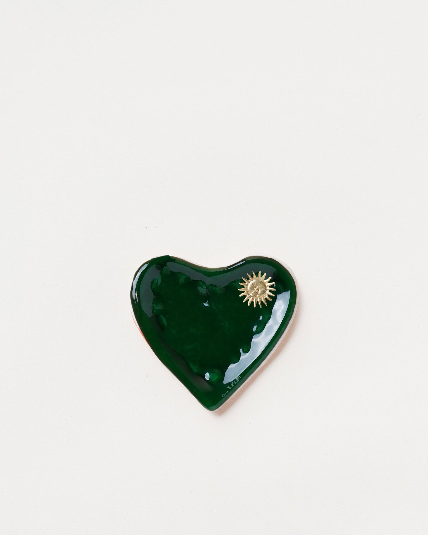 Green Heart Plate/Sun D10cm