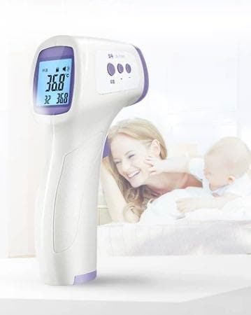 No Touch Infrared Digital Forehead/Surface Thermometer - 1 Second Response Time