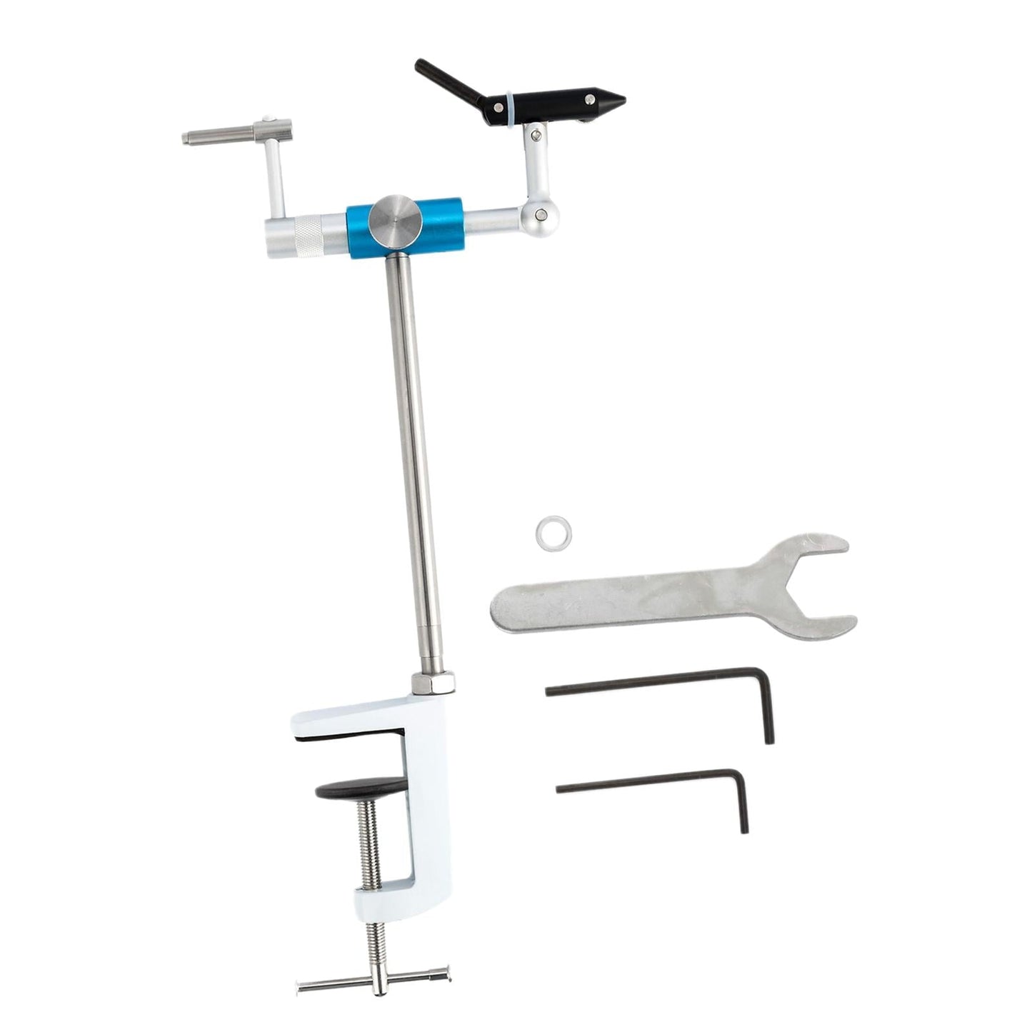 Miulika Fly Tying Vise Desktop Fly Tying Vise Adjustable Rotatable Lure Making Tool for Travel DIY Lure Maker Smooth files Tying Tool