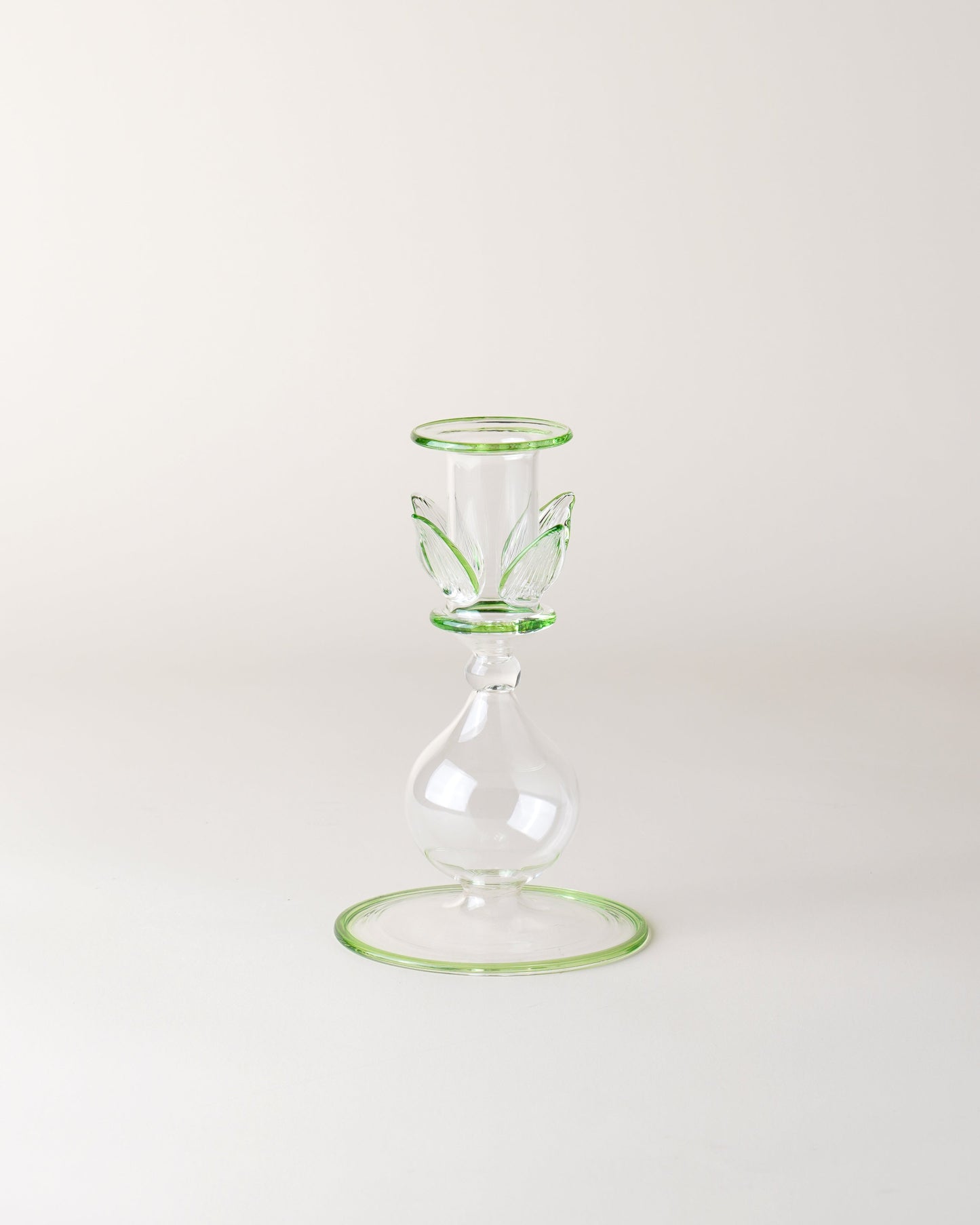 Morning Lotus Candle Holder Large Green