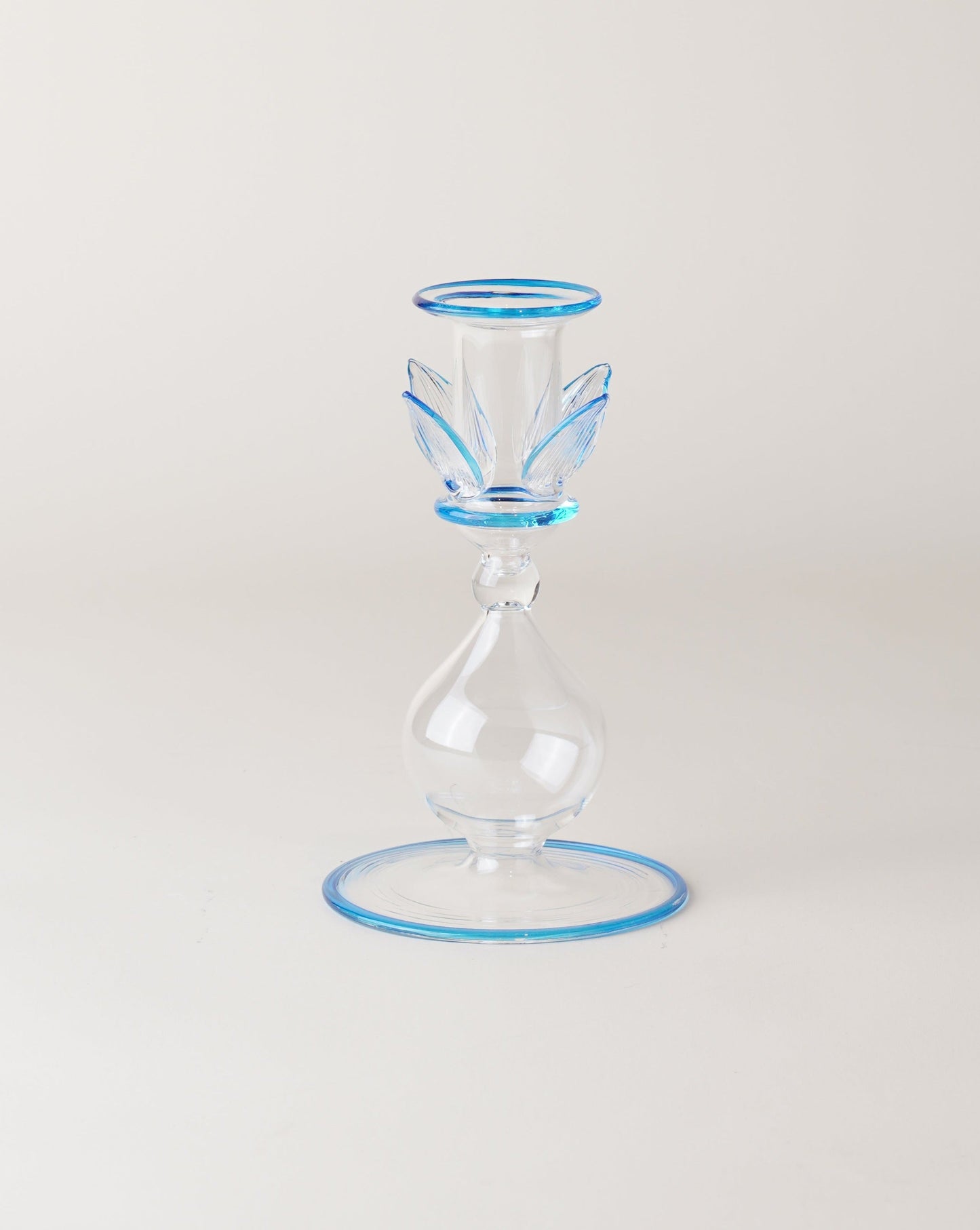 Morning Lotus Candle Holder Large Sky Blue