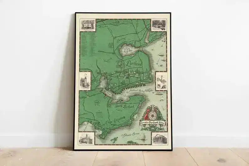 Portland Map Print| Art History