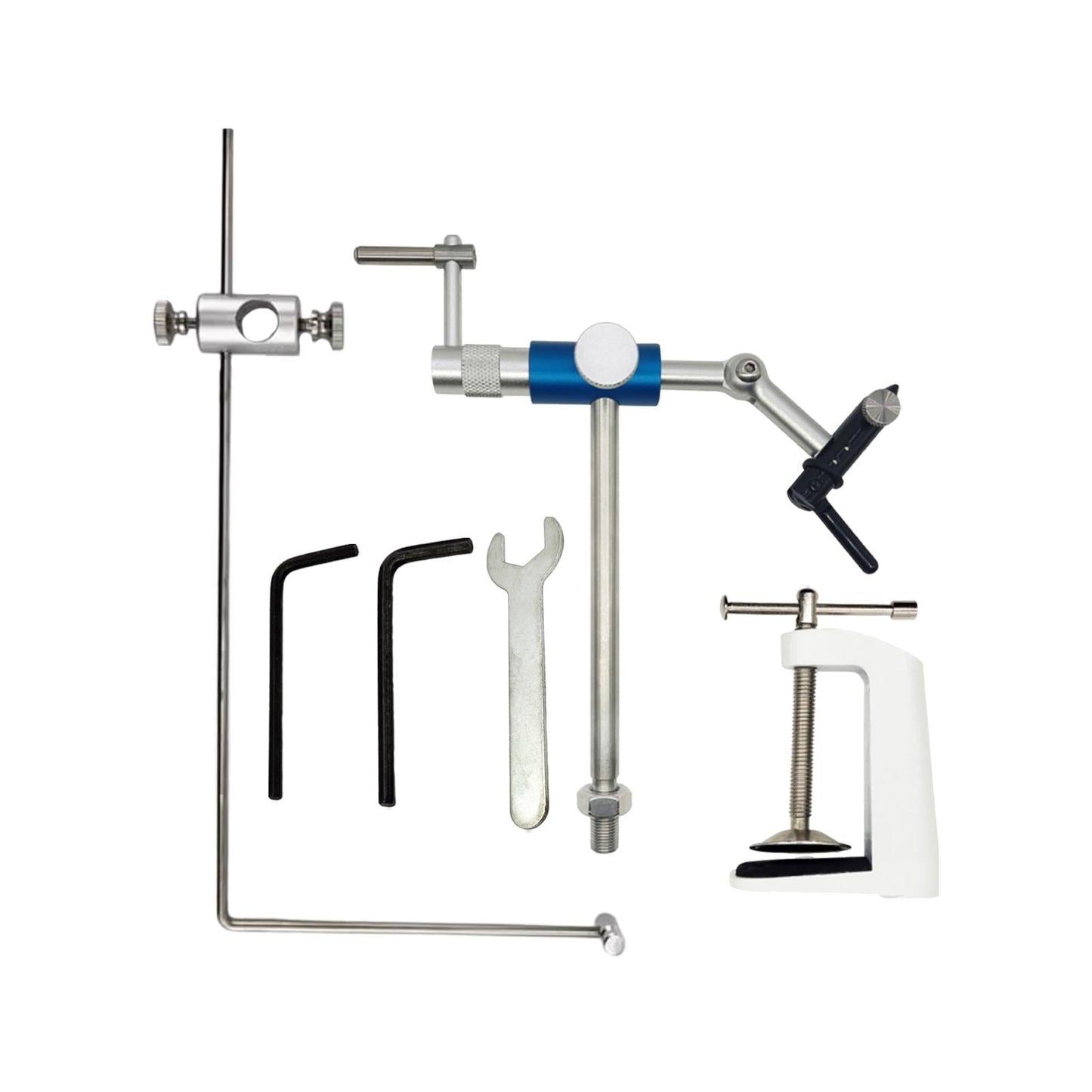 Rotary Fly Tying Vise, Tabletop Fly Tying Vise Jigs Tool Aluminum Alloy with 360¡ã Rotation files Tying Tool, Desk Clip Type