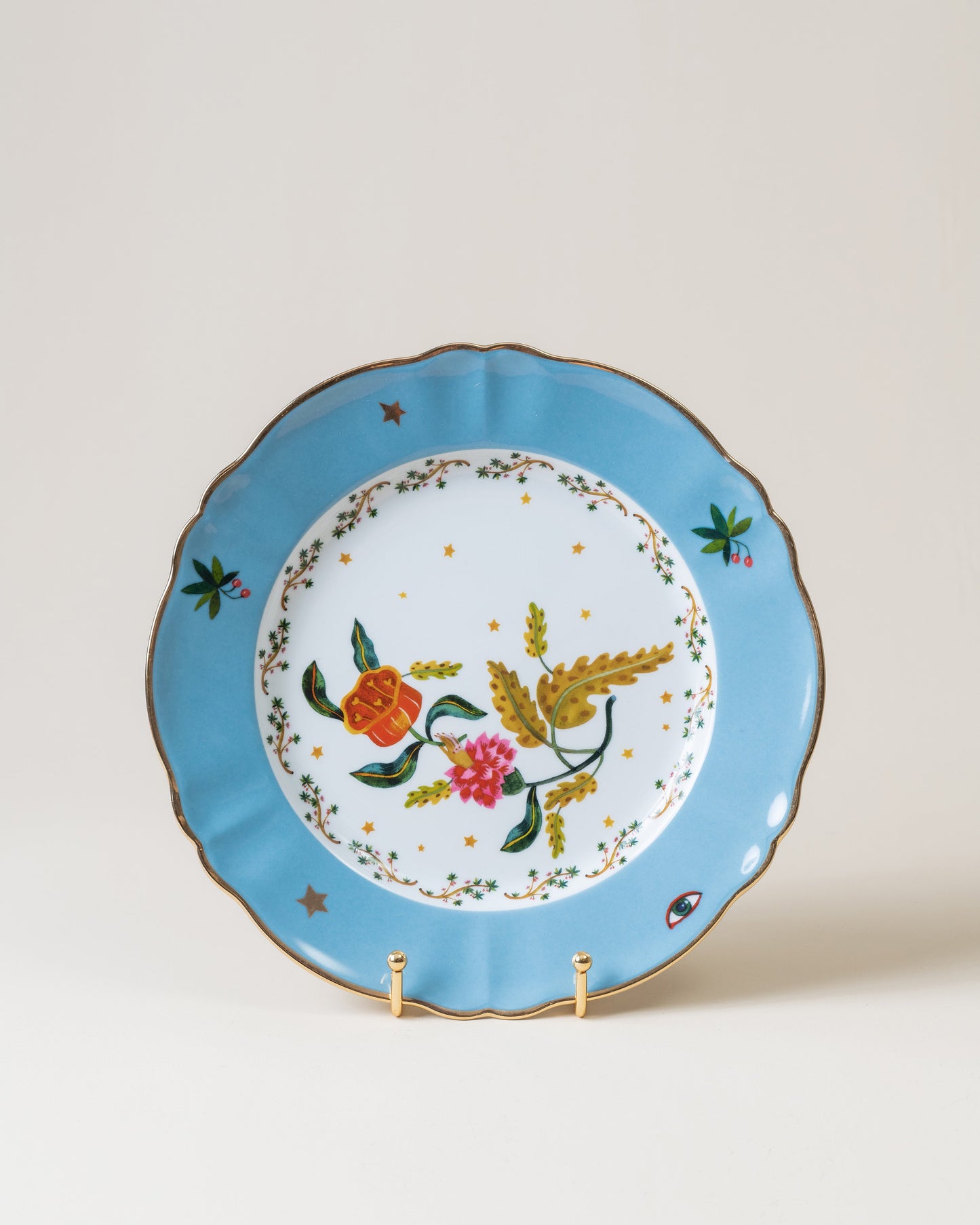 Dinner Plate/Blue Border D26.5cm