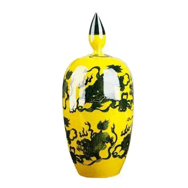 Antique Jade Glazed Ginger Jar - MAIA HOMES