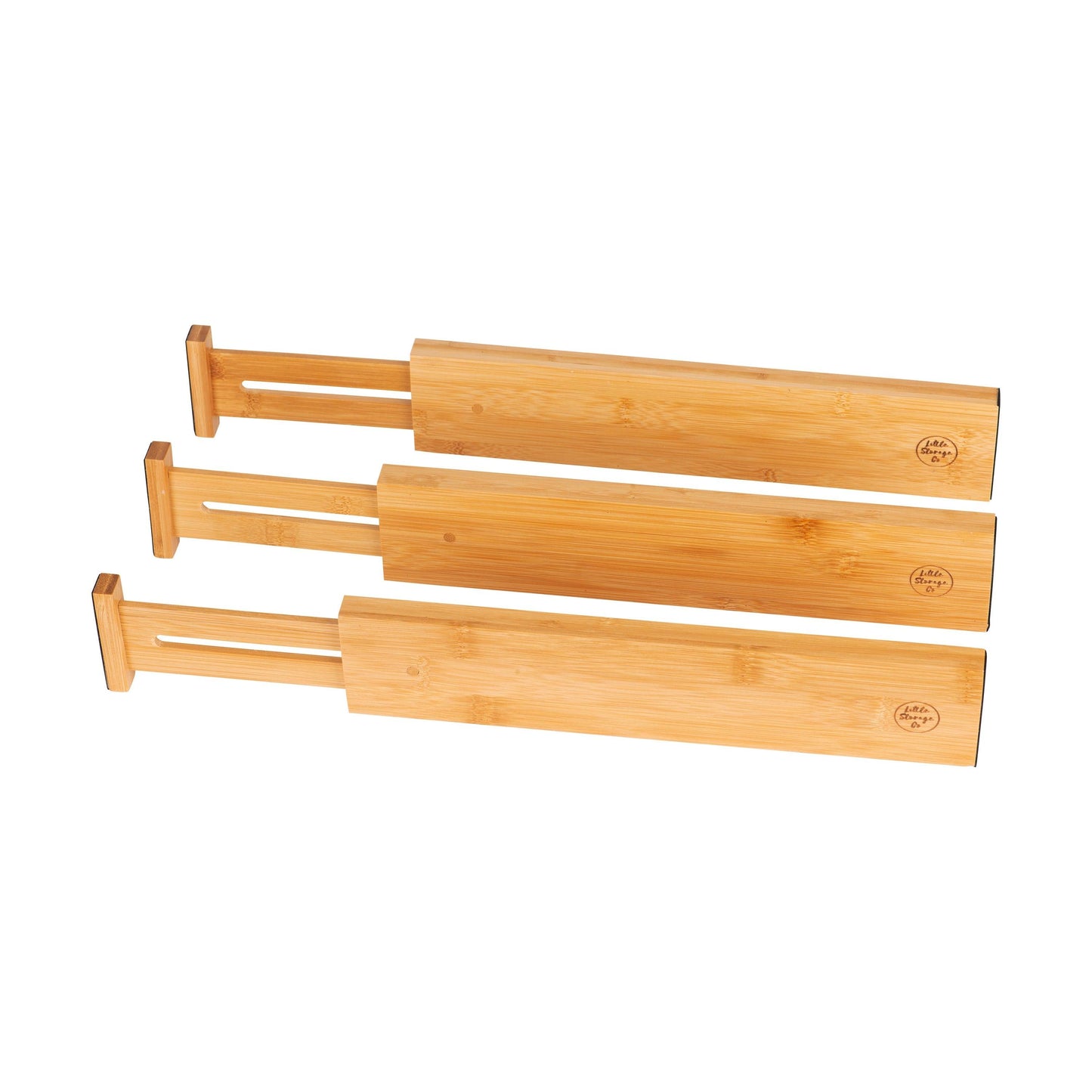 Bamboo Expandable Drawer Dividers (Set of 3)