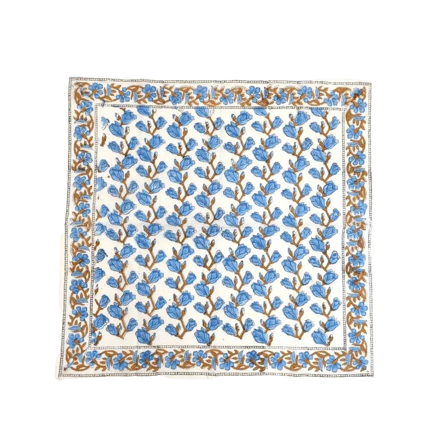 Blue Aiya Hand Block Printed Cotton Napkins