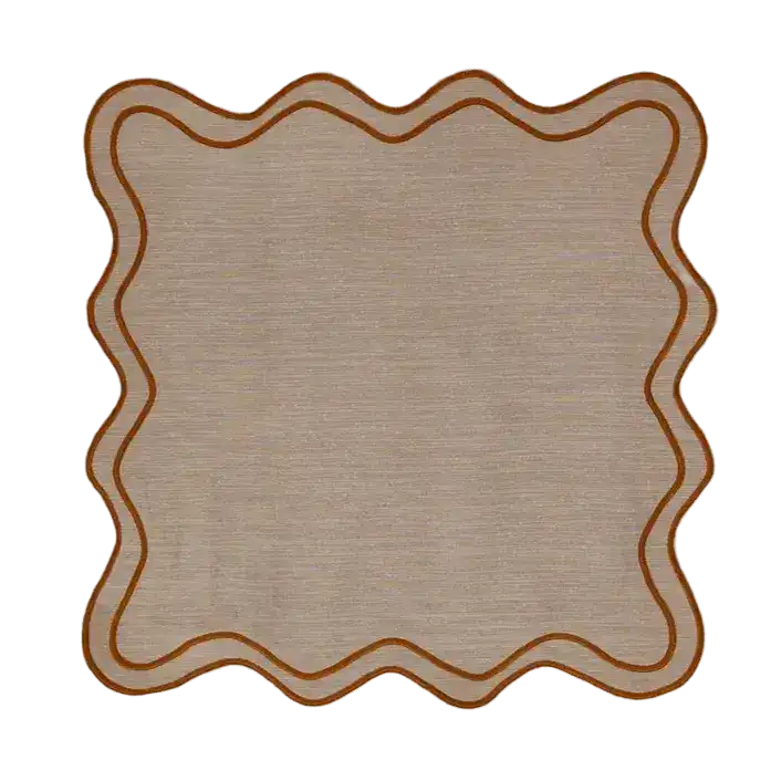 Double Scalloped Table Linen Napkins - MAIA HOMES