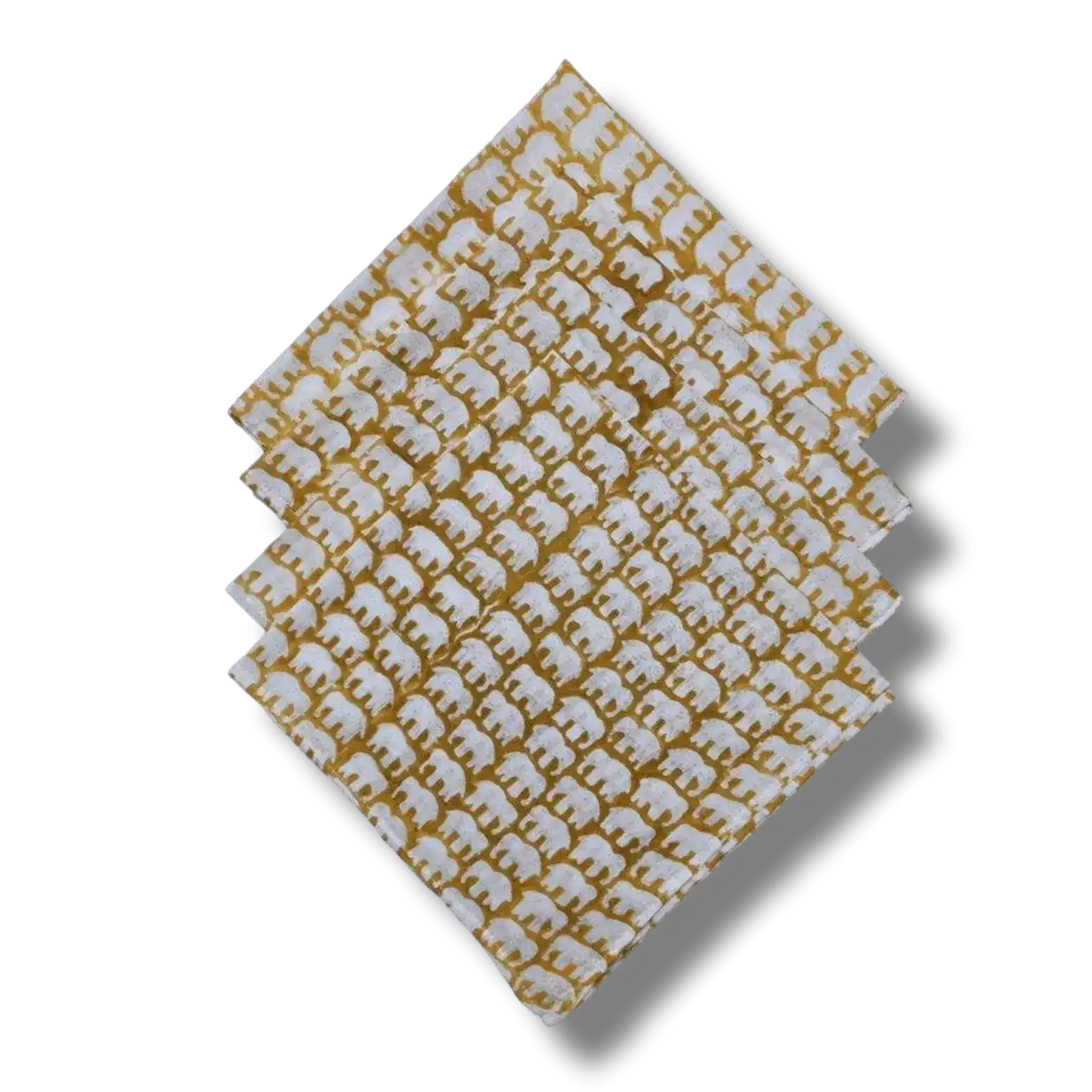 Elephant Block Printed Cotton Napkins