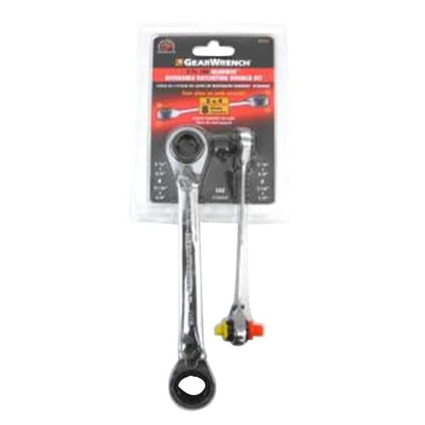2-Piece Quadbox Reversible Ratcheting Wrench Set