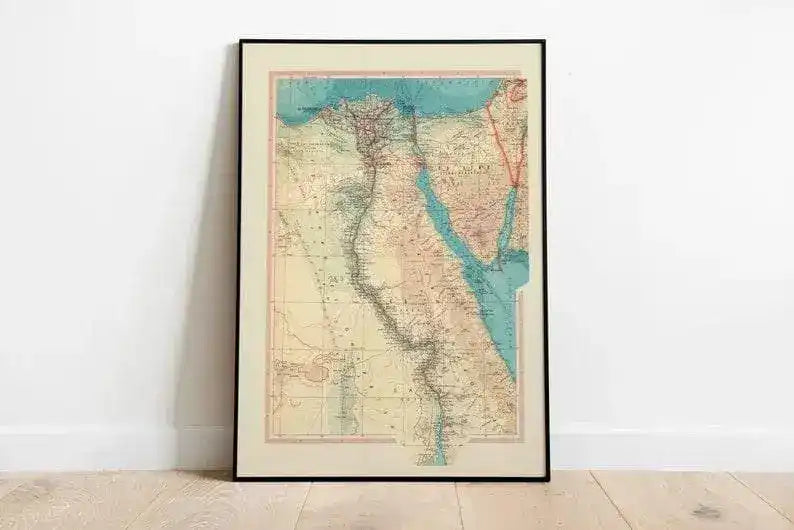 Geographical Map of Egypt| Map Wall Decor