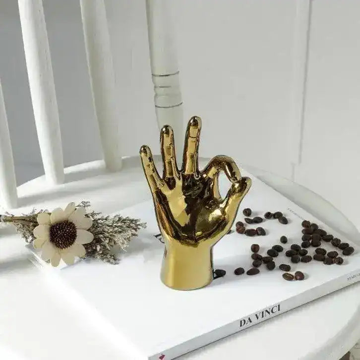 Gold-Plated Hand Figurines - MAIA HOMES