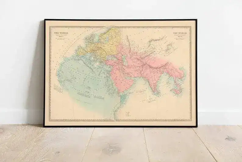 Map of the World as Known to the Ancients| Old Map Wall Decor