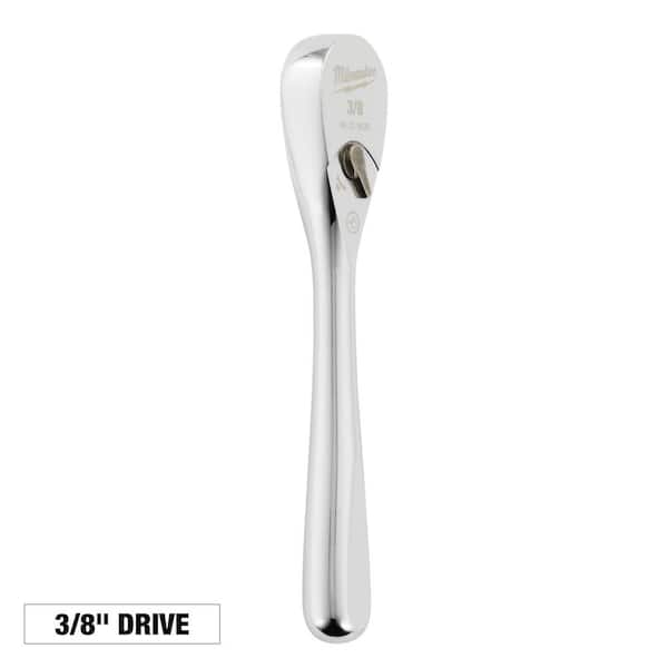 3/8" Drive Stubby Ratchet 90-Tooth 5 in. 4° Arc Swing Hand Tool