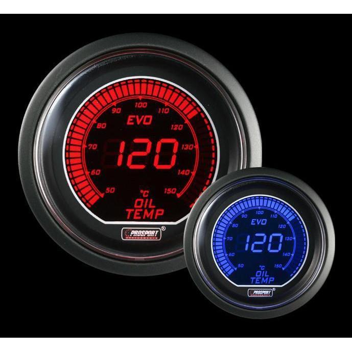 Prosport Evo Electrical Oil Temperature Gauge - Celsius - Red/Blue - Universal