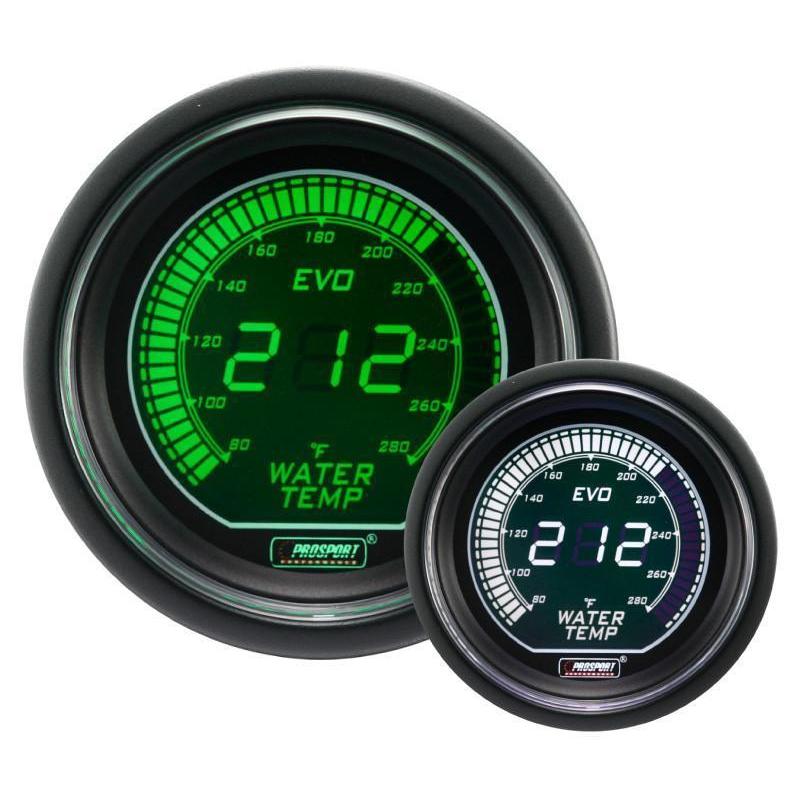 Prosport Evo Electrical Water Temperature Gauge - Green/White - Universal