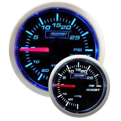 Prosport Performance 52mm Electrical Boost Gauge - Blue/White - Universal
