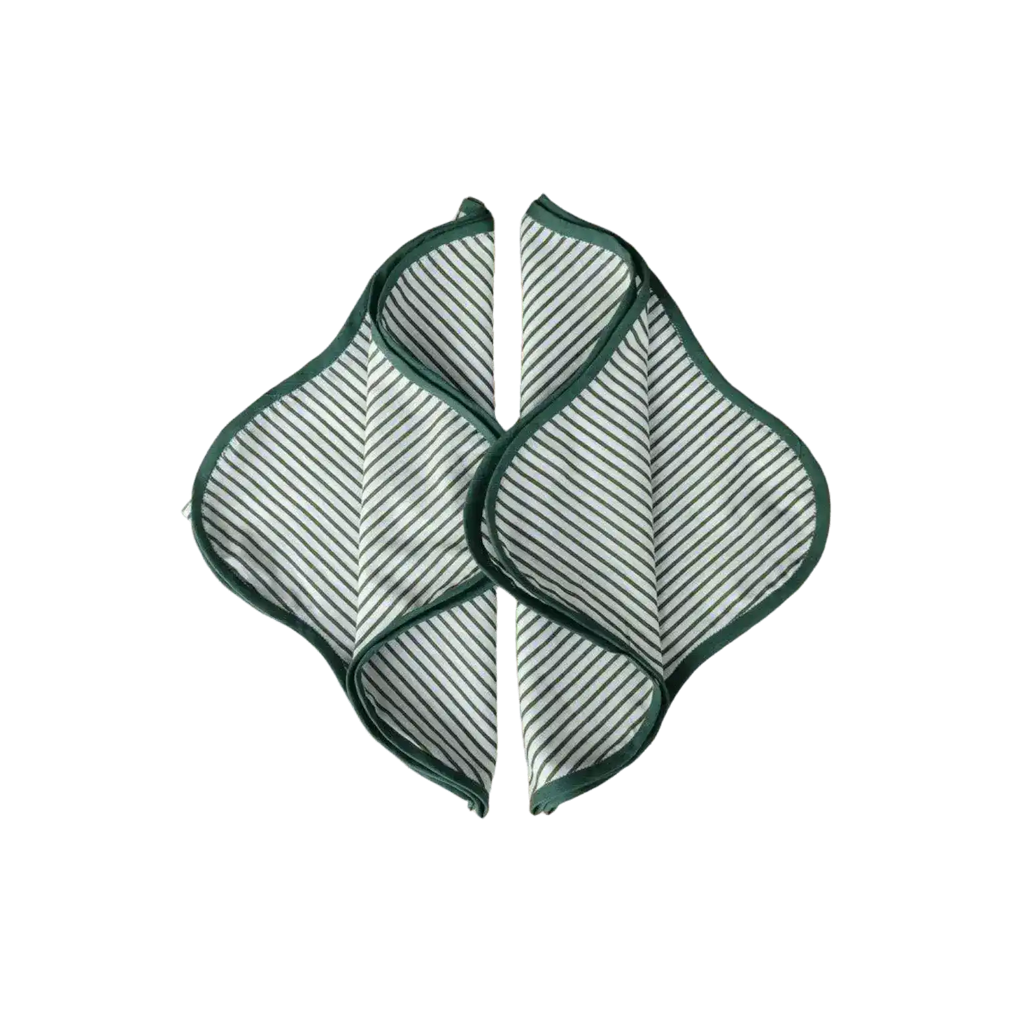 Scallop Striped Square Cotton Napkins