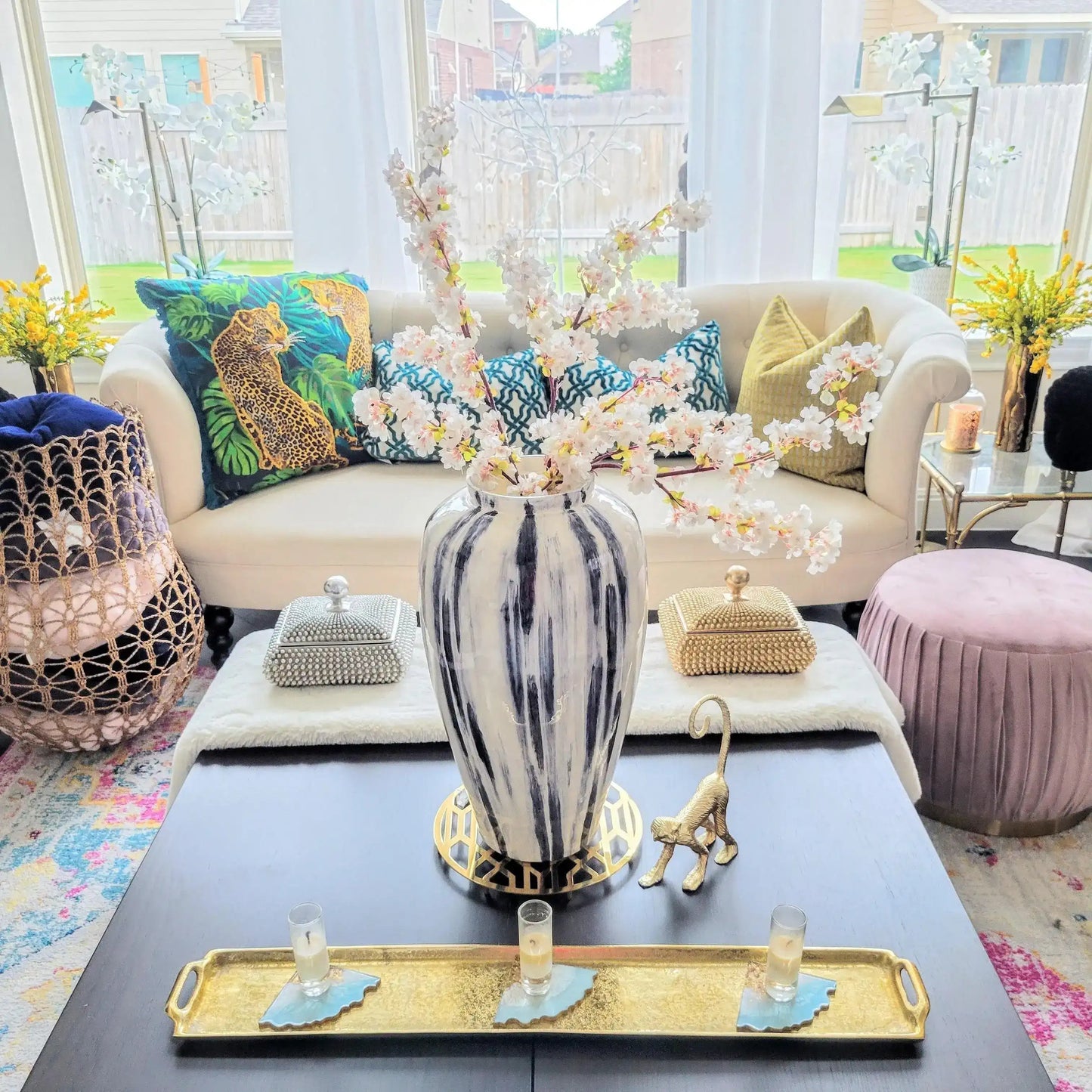 Silk Cherry Blossom Branches - Pack of 3