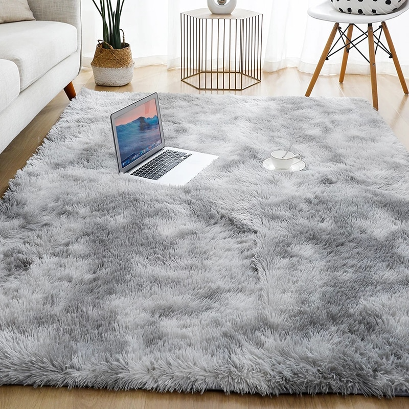 Thick Shaggy Plush Rectangle Area Rug