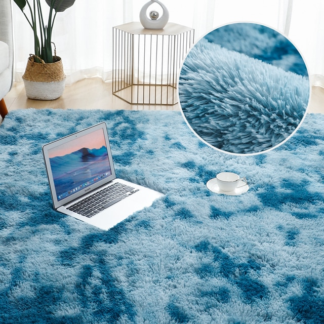 Thick Shaggy Plush Rectangle Area Rug