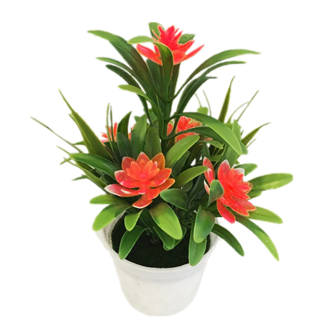 Artificial Potted Faux Lotus