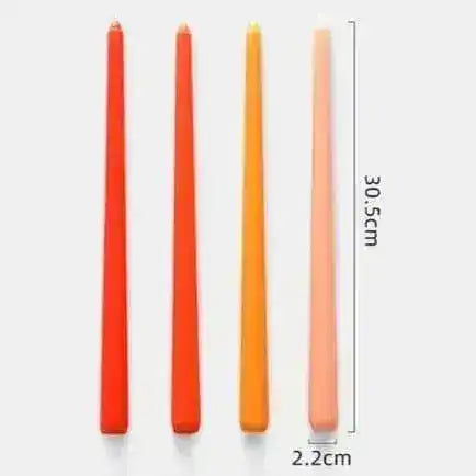 12" Unscented Taper Colored Candles - 4 pcs 12" Unscented Taper Colored Candles - 4 pcs