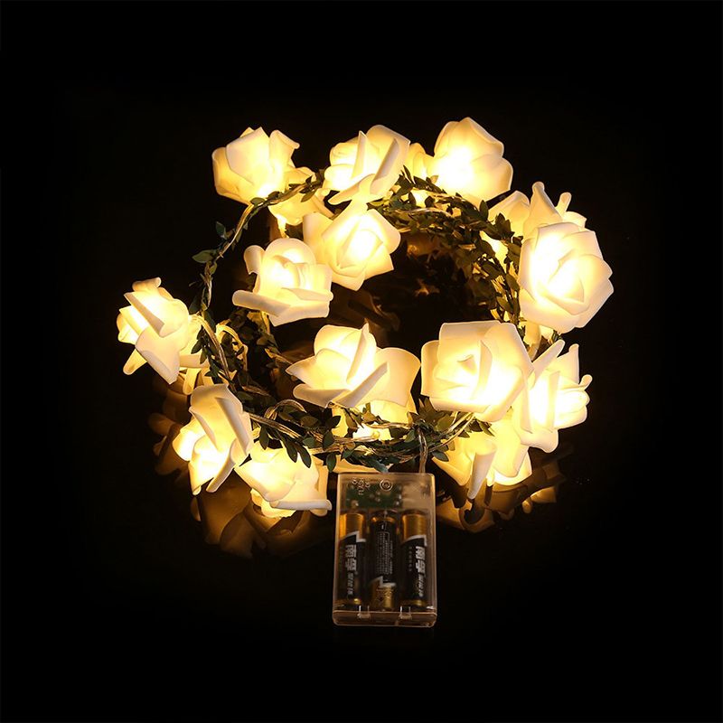 Countryside Fabric Rose LED String Light