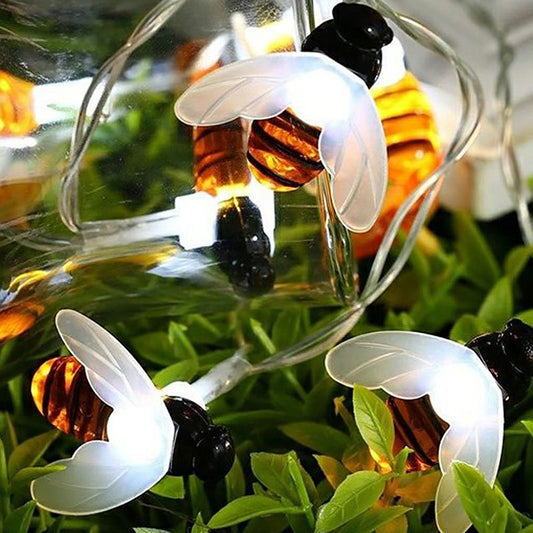Honeybee Shaped LED Solar Garden String Light