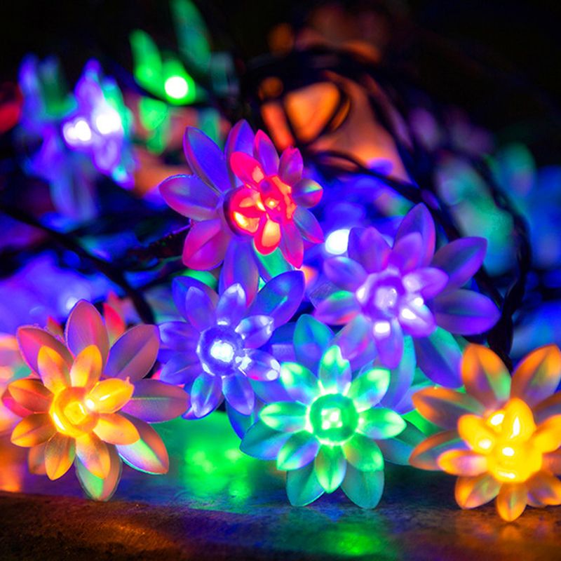 multicolor Lotus-Shaped String Light