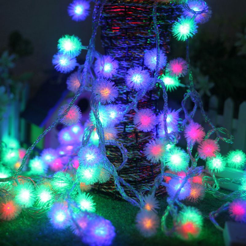 Pompom Outdoor String Light