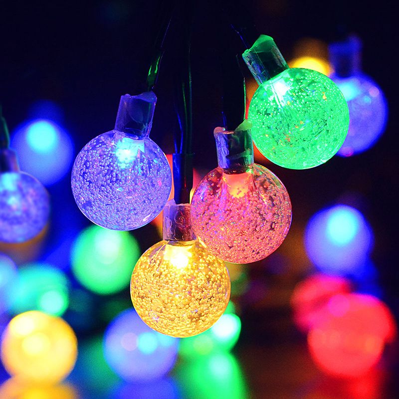 Multicolor Bubble Ball Solar String Light