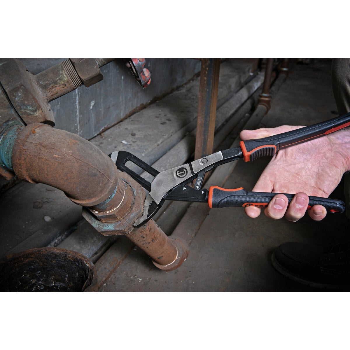 Crescent Auto-Bite Z2 6 In. Tongue & Groove Dual Material Pliers