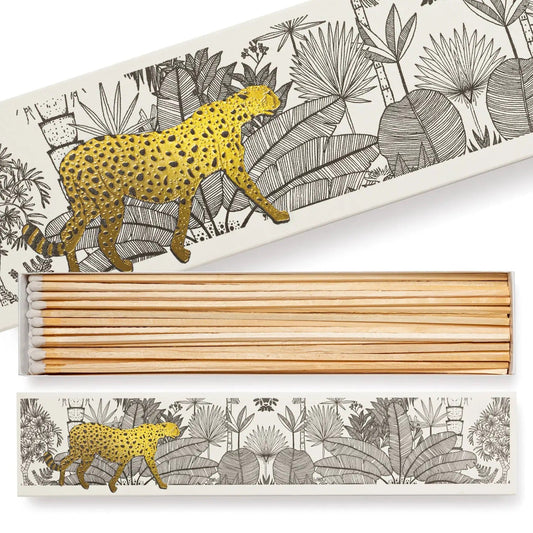 Archivist: Luxury Long Matches in Cheetah in White Jungle