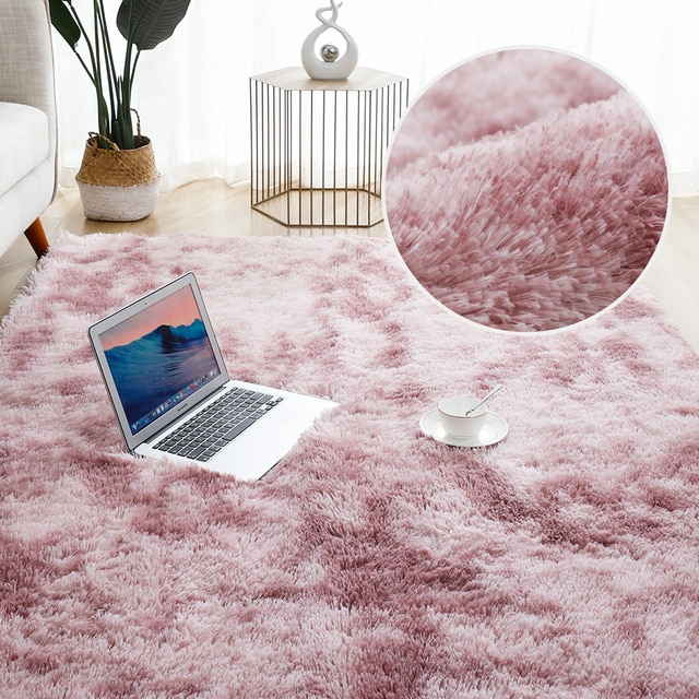 Thick Shaggy Plush Rectangle Area Rug