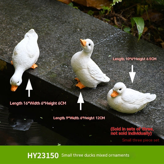 Pool Duck Resin Decorations Outdoor Garden Landscape