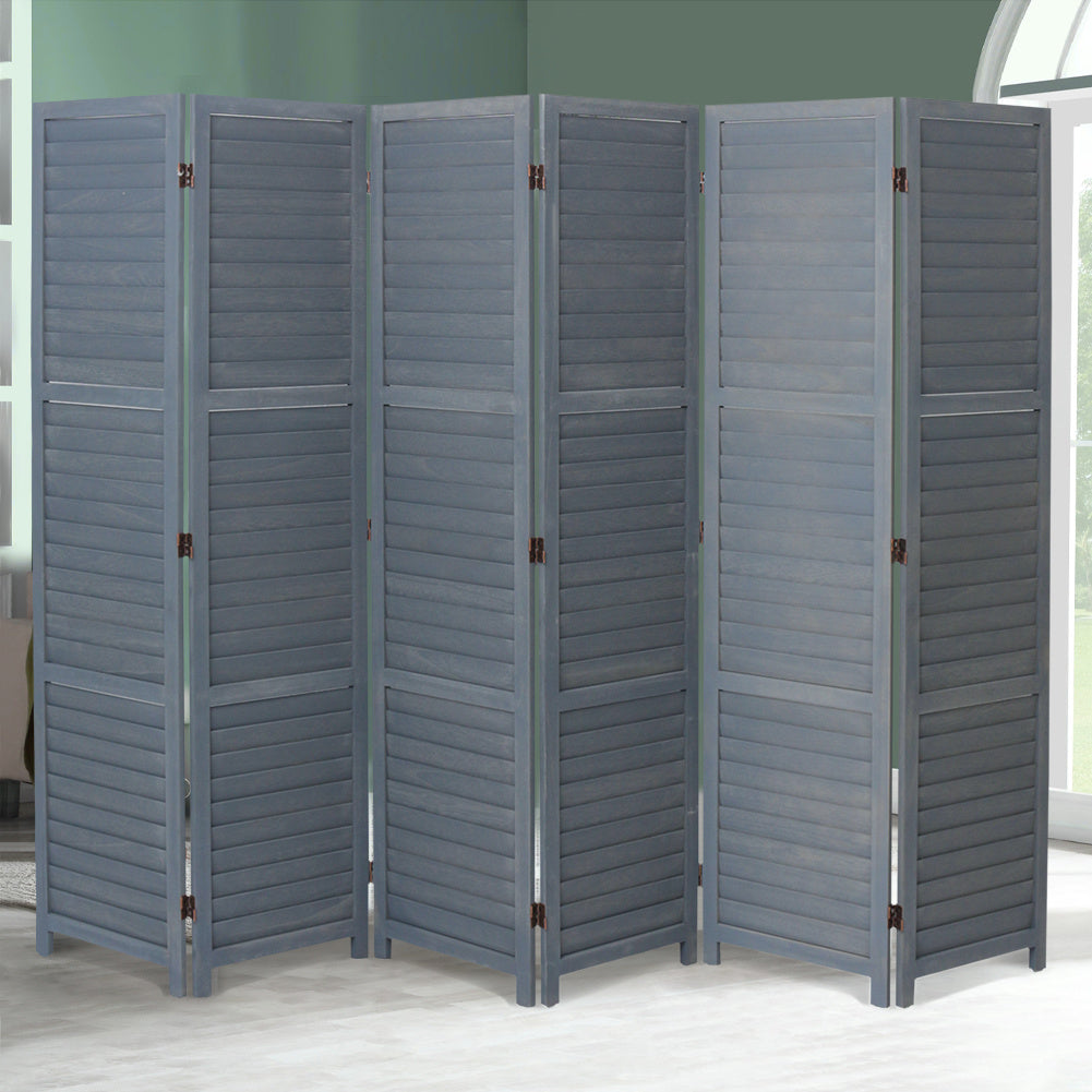 3/4/6 Panel furn Hand Made Wicker Folding Room Divider Living Room Partition Privacy Screen Living Room Divider Living and Home Grey 6 Pane-H170*L240CM