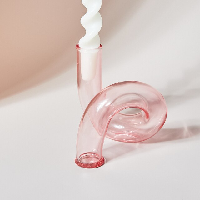 Spiral Glass Candle Holder