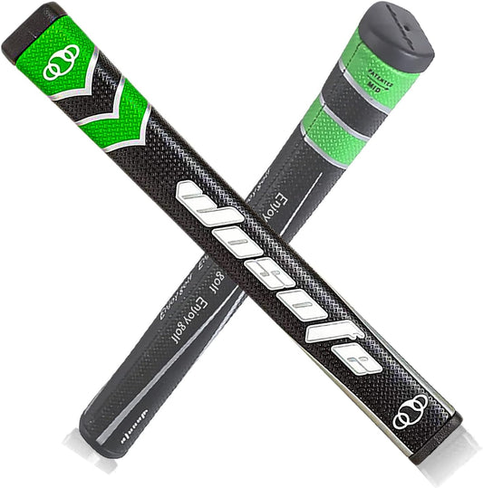 Golf Putter Grips Midsize for Men 45g 2.0 Fit Most Iron Club Pistol Shape Lightweight Tacky Surface Delicate Pattern Soft Polyurethane Material Comfortable Feel 6 Colors for Choose