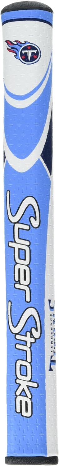 SuperStroke NFL Traxion Tour Putter Grip, Tennessee Titans (Standard) | Improves Feedback and Tackiness | Reduces Taper to Minimize Grip Pressure | Polyurethane Outer Layer